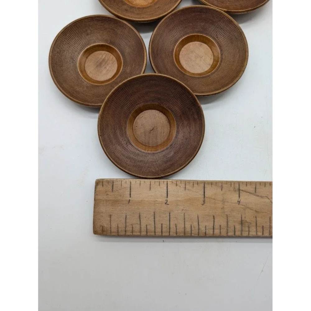 Vintage Japanese Tea Cup Dish Saucers 5 Set Chataku Chawan Traditional Chinese